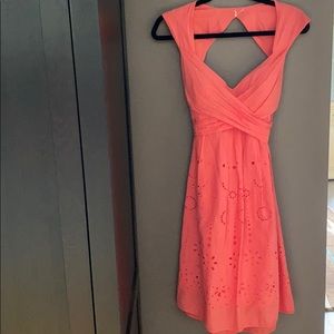 Peach colored dress